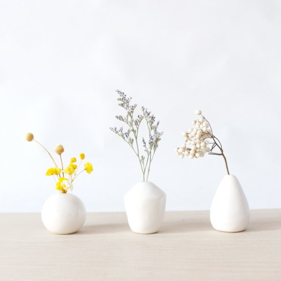 Petit dry flower vase | white #05