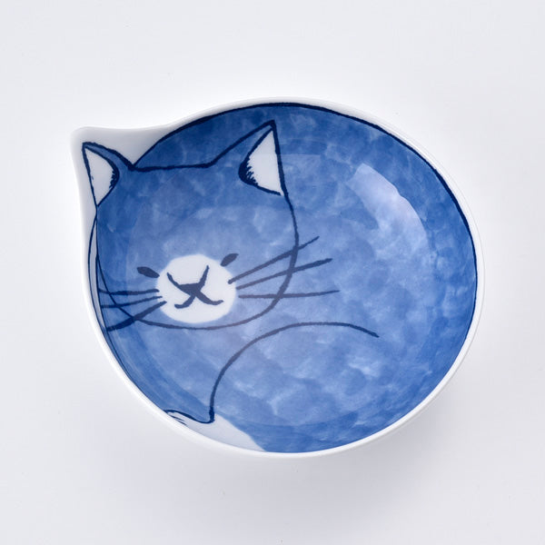 Hasami ware cat bowl 16cm