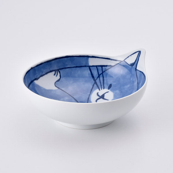 Hasami ware cat bowl 16cm