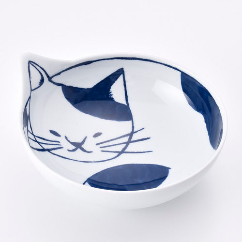 Hasami ware cat bowl 16cm