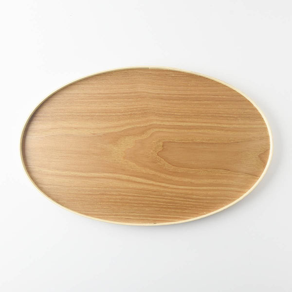 traditional japanese flat oval tray 31cm