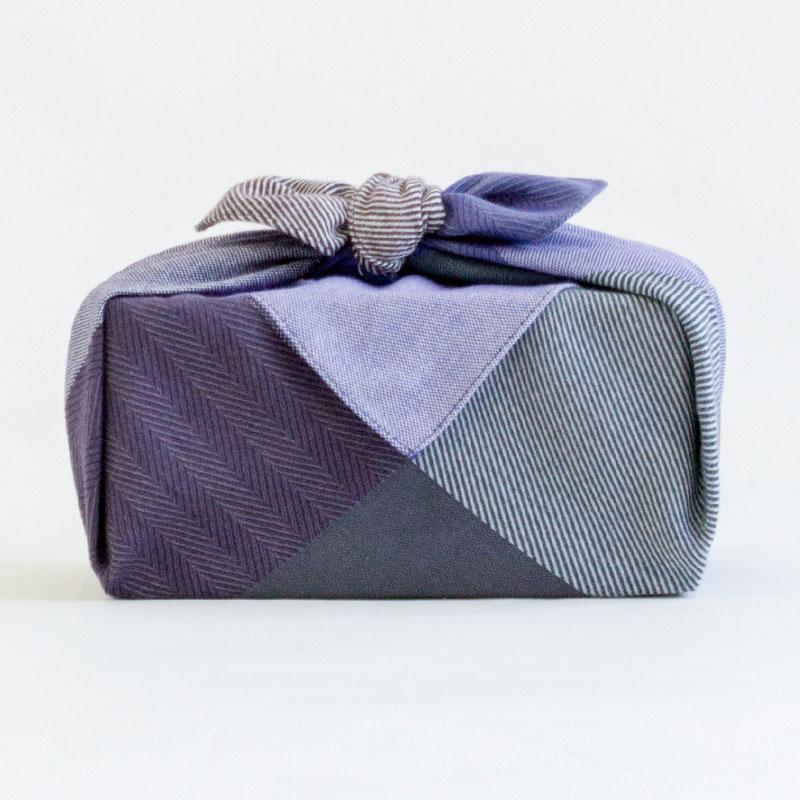 MUSUBI+ 100 Check | Check Navy Blue | Furoshiki