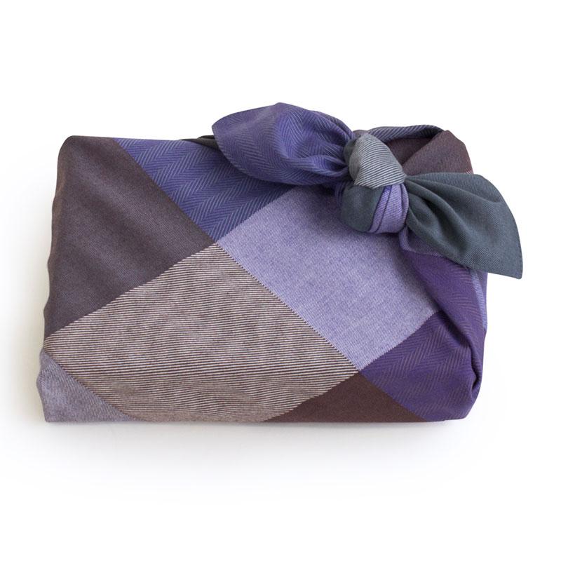 MUSUBI+ 100 Check | Check Navy Blue | Furoshiki