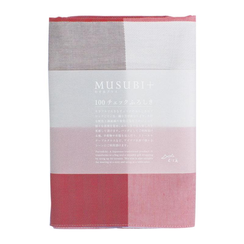 MUSUBI+ 100 Check | Check Red | Furoshiki