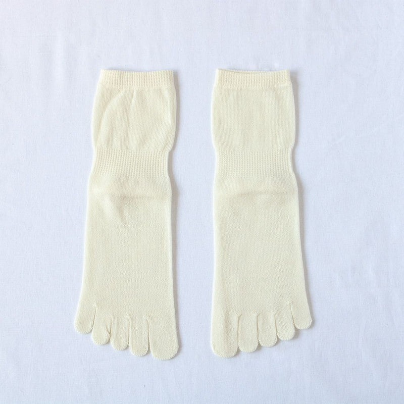 Silk and wool five-toe socks