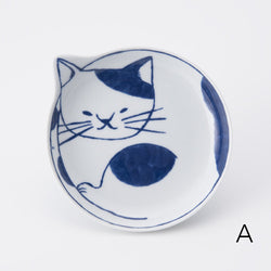 Hasami ware cat 14cm plate