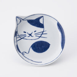 Hasami ware cat 14cm plate