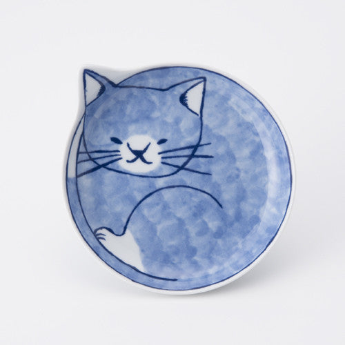 Hasami ware cat 14cm plate