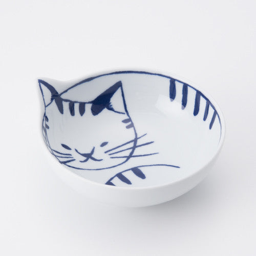 Hasami ware cat bowl 14cm