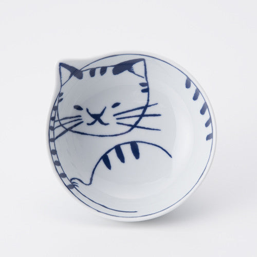 Hasami ware cat bowl 14cm