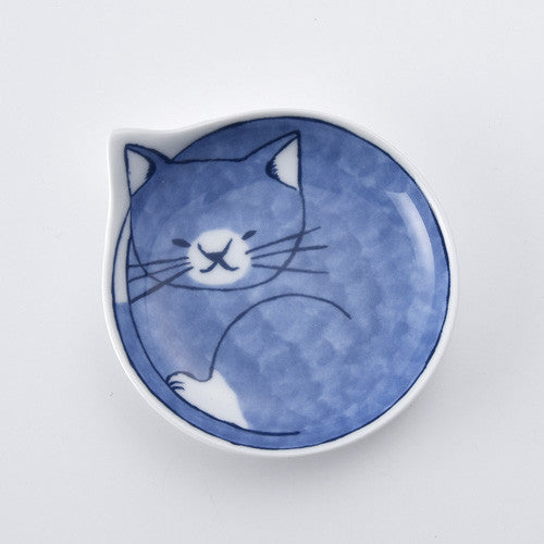 Hasami ware cat plate 11cm