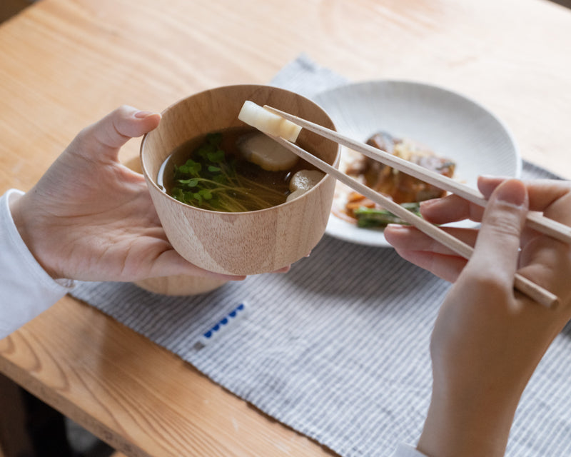 Wooden bowl M straight | Rubber wood