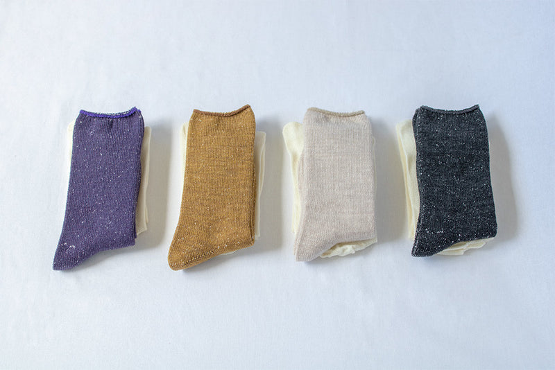 Silk and wool five-toe socks