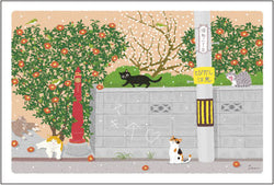 Tabineko Postcard with cats in Japan | winter