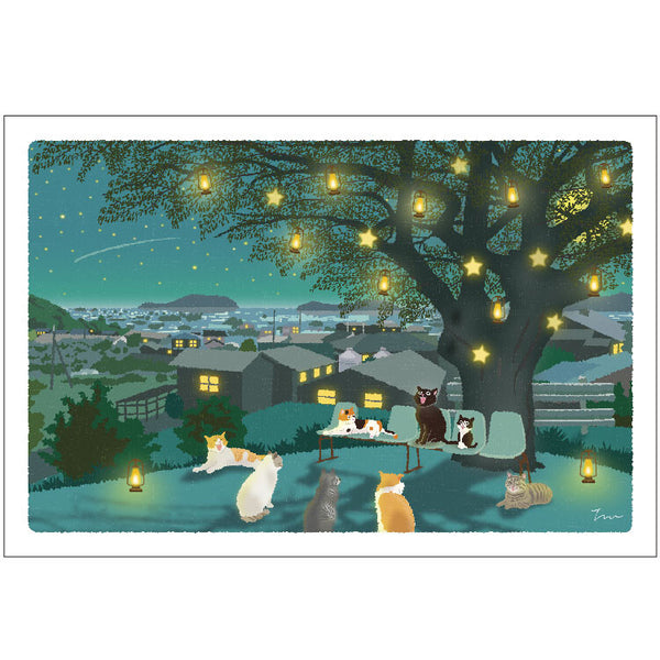 Tabineko Postcard with cats in Japan | winter