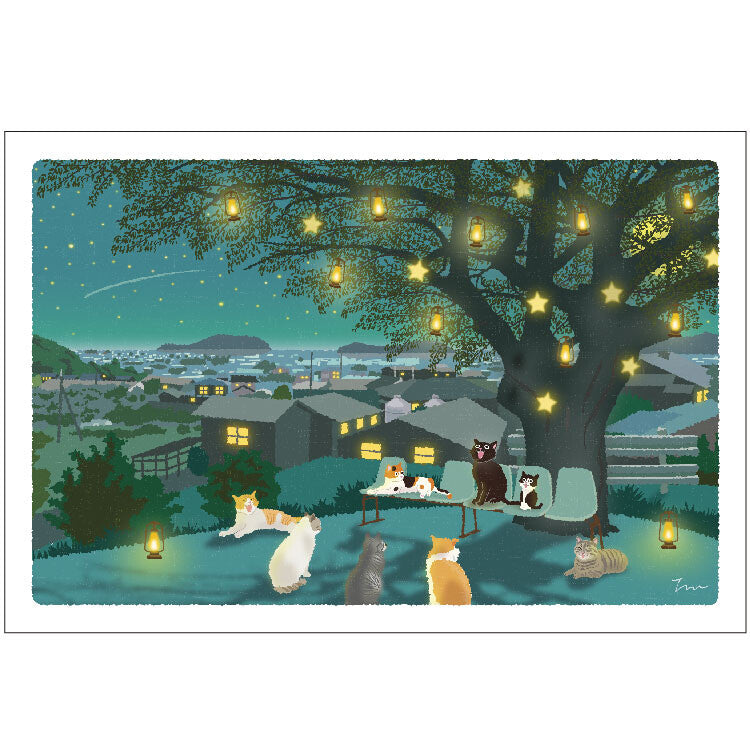 Tabineko Postcard with cats in Japan | winter