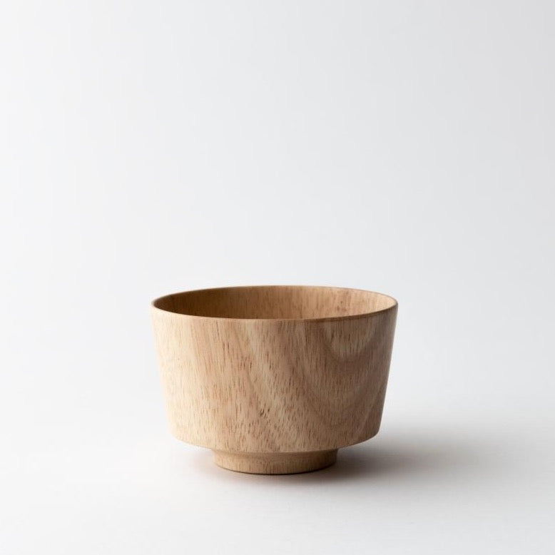 Wooden bowl S straight | Rubber wood