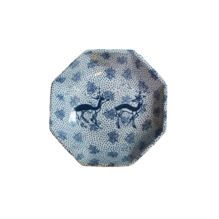 Inbande Octagonal dish | Deer