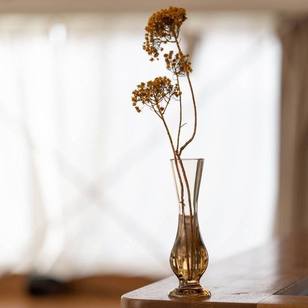 Amber Flower Vase