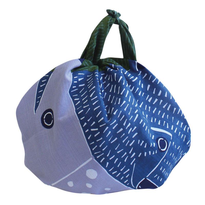 Furoshiki | Bears & Salmon Green | kata kata