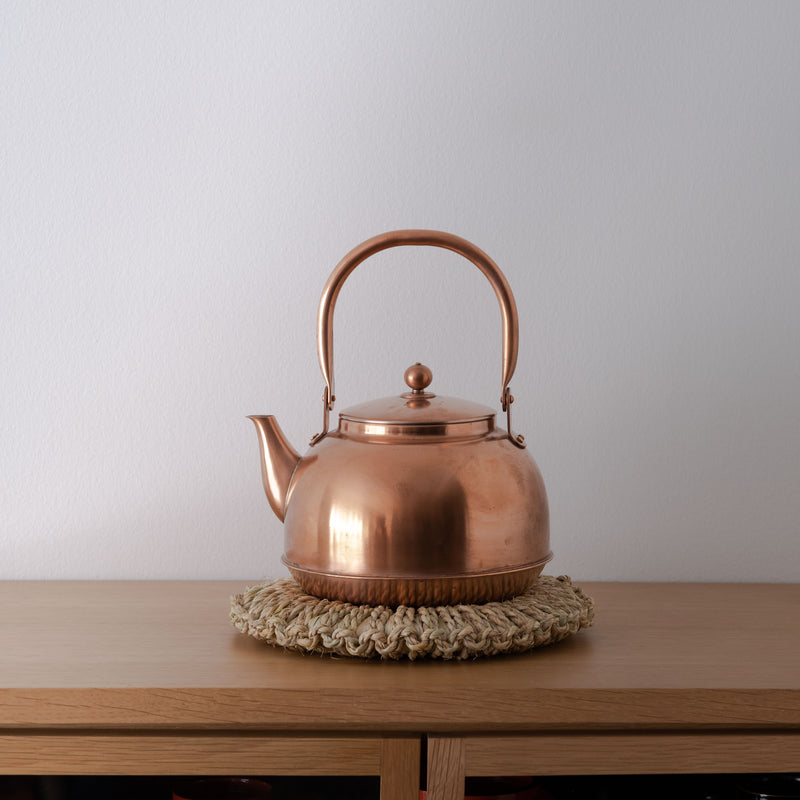 Copper Tea Pot Kettle 1 L with porcelain handle - Copper Brothers
