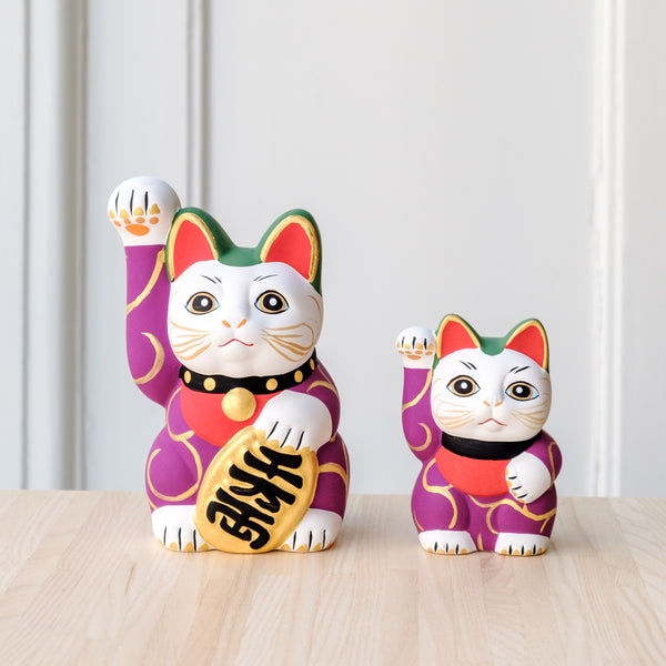 Pottery Decoration | Manekineko | Purple