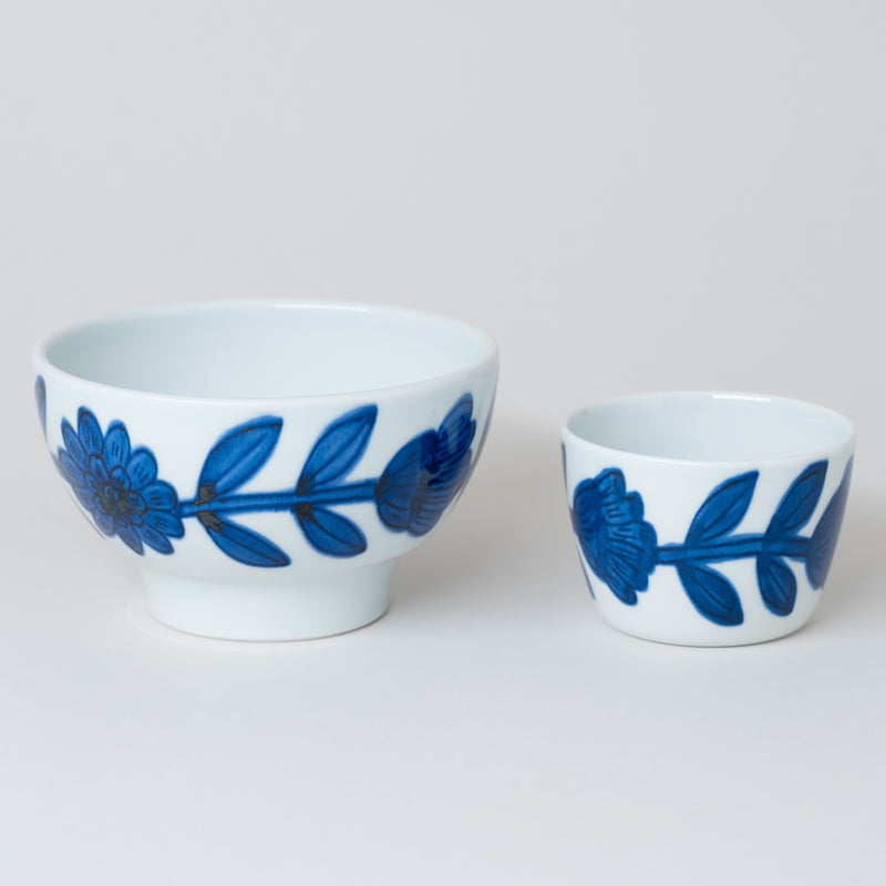 HASAMI Hand-Painted Daisy Bowl | Nishiyama