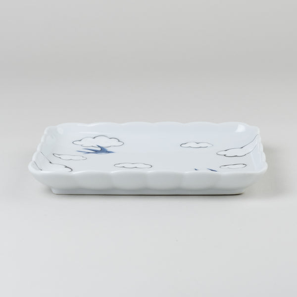 hand-painted Swallow Plate | arita porcelain