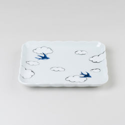 hand-painted Swallow Plate | arita porcelain