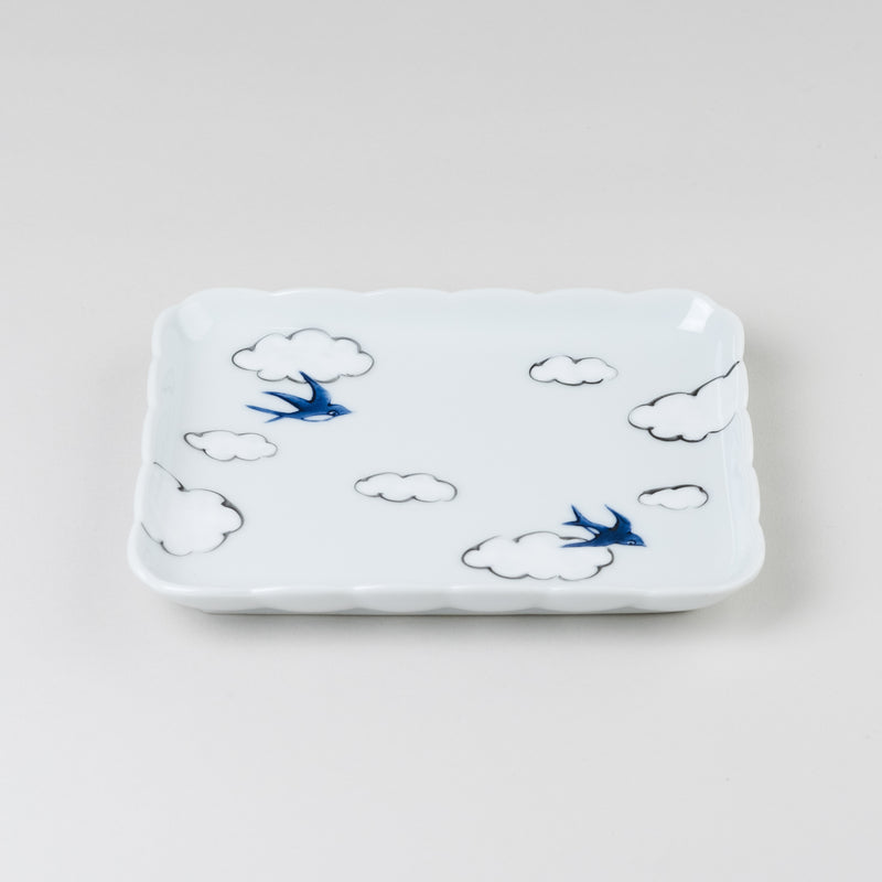 hand-painted Swallow Plate | arita porcelain