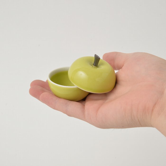 Apple porcelain Canister | Green