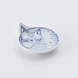 Hasami ware cat mini plate