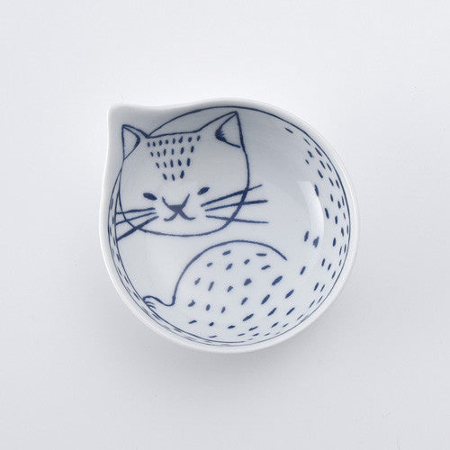 Hasami ware cat small bowl