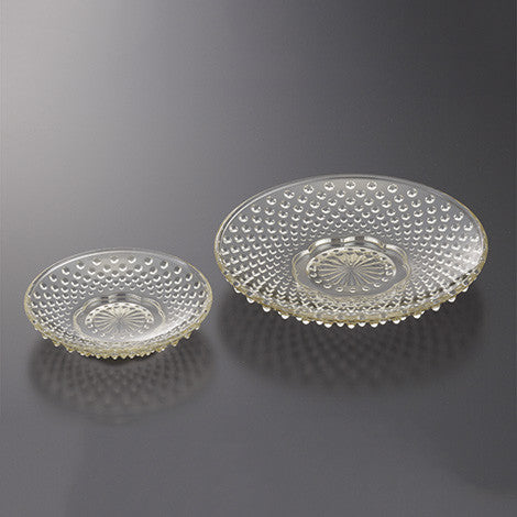 Hirota Glass Hail Bean plate | Moon