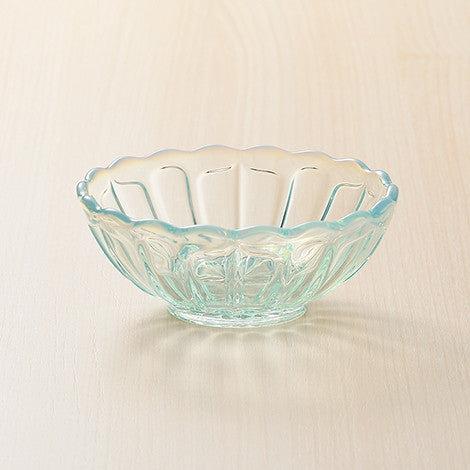 Hirota Glass Yuki No Hana Dessert bowl  | Blue