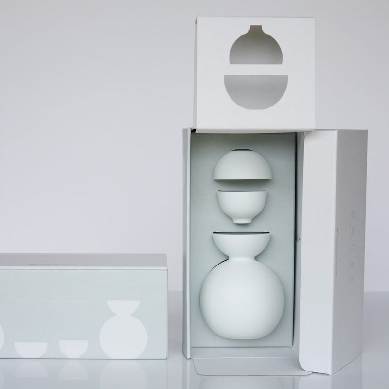 snowman sake bottle and cups