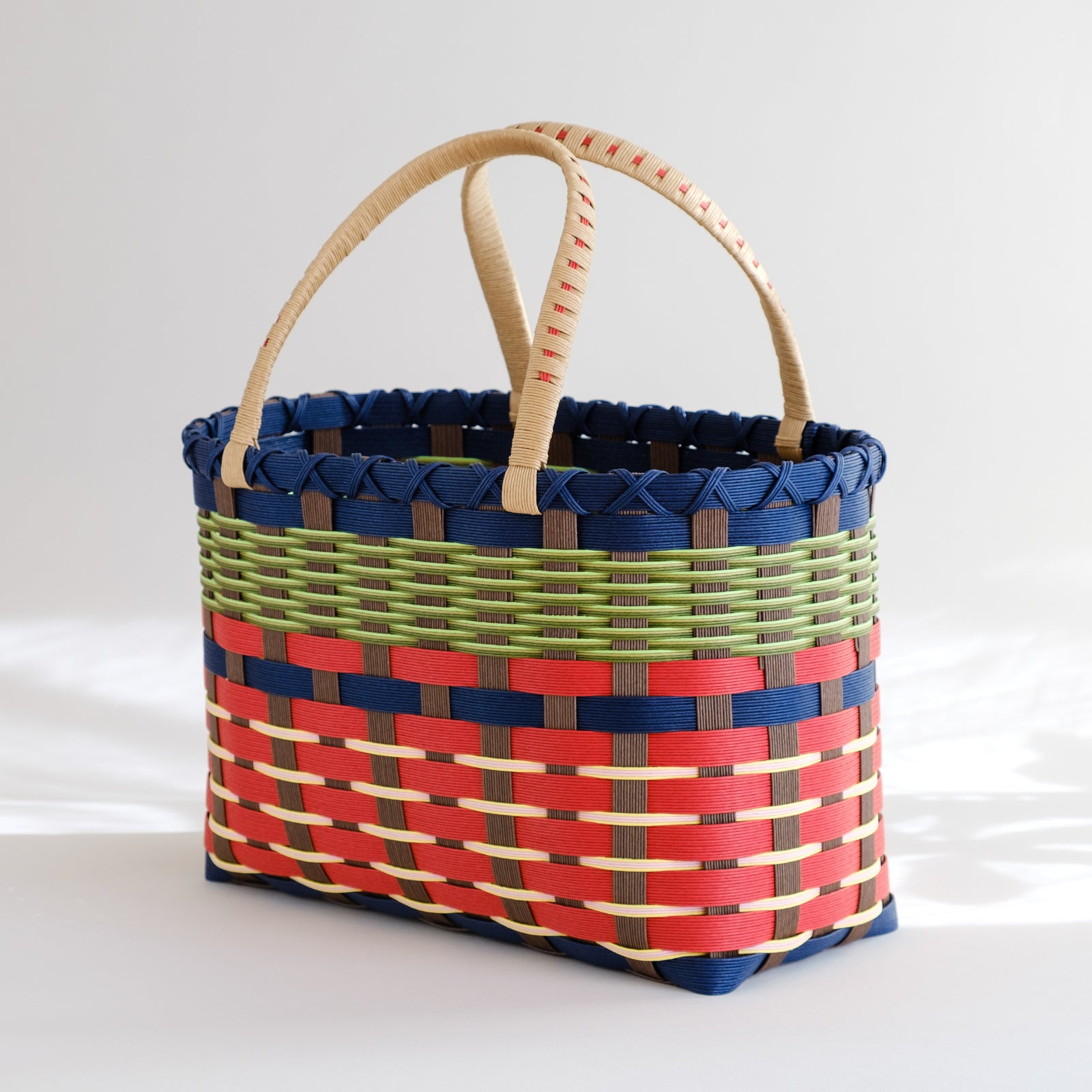 Kraft Tape Basket Large | Matsunoya | Japanese Handwoven Paper