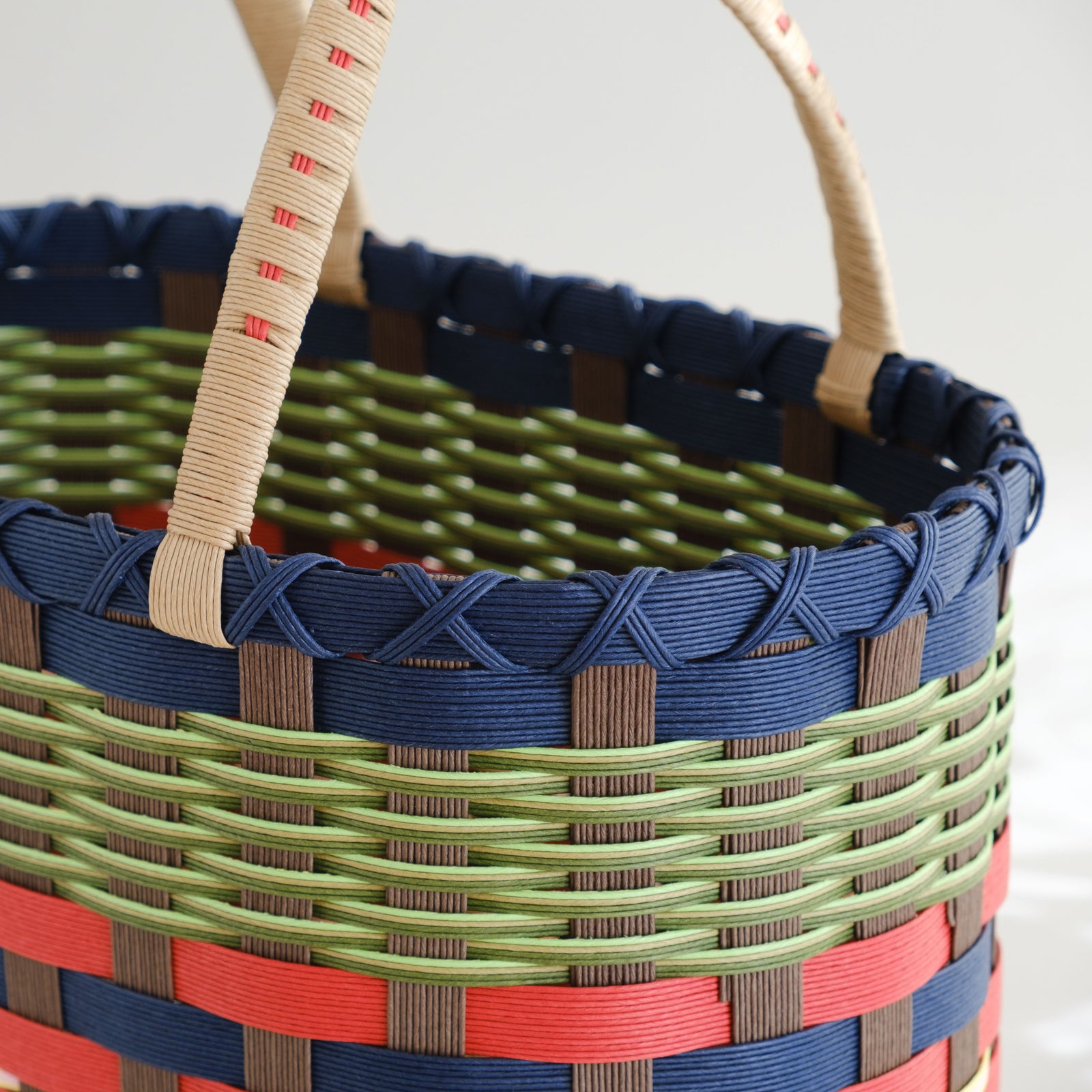Kraft Tape Basket Large | Matsunoya | Japanese Handwoven Paper