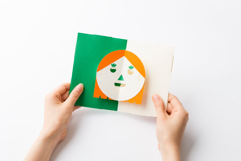 FACE POP UP CARD girl