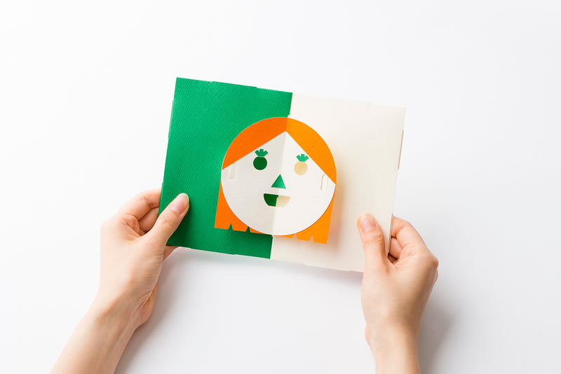 FACE POP UP CARD girl