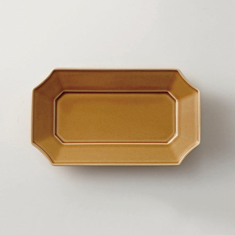 Long Dish 14cm Light-Brown | mizu mizu