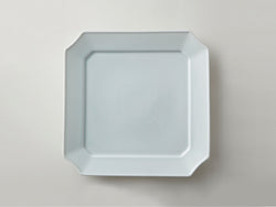Square Dish 24cm Bluish-White | mizu mizu