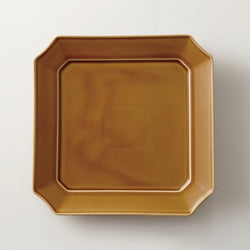 Square Dish 24cm Light-Brown | mizu mizu