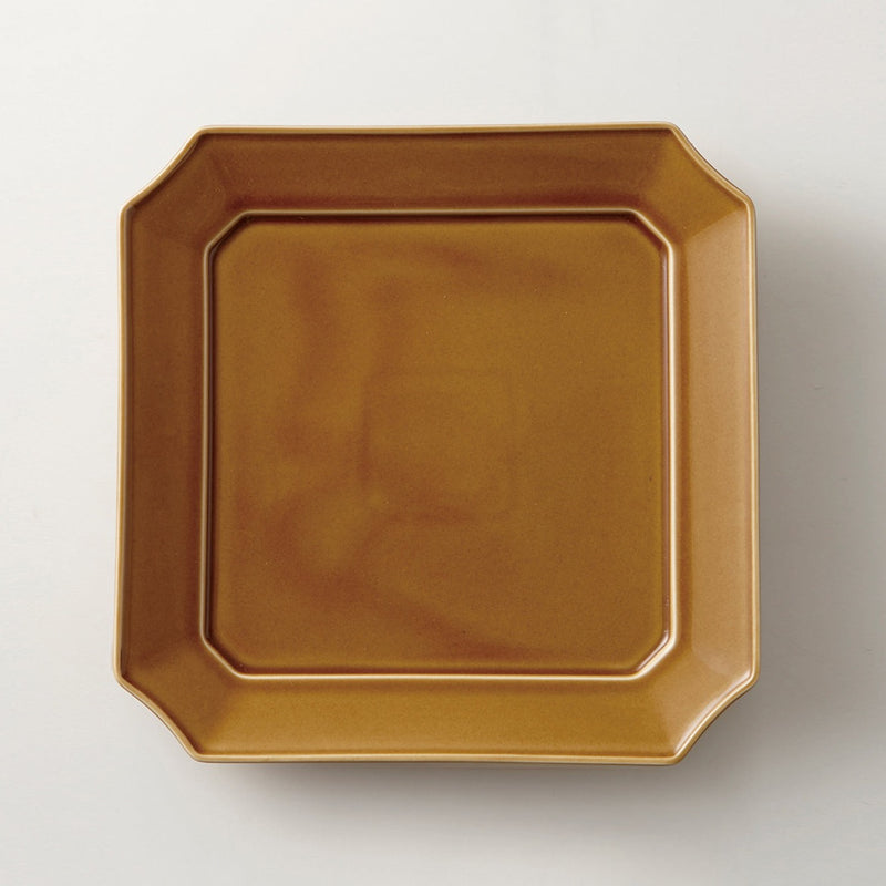 Square Dish 24cm Light-Brown | mizu mizu