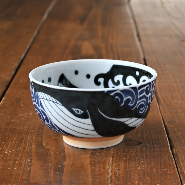 Minoyaki Whale Donburi Bowl 13cm