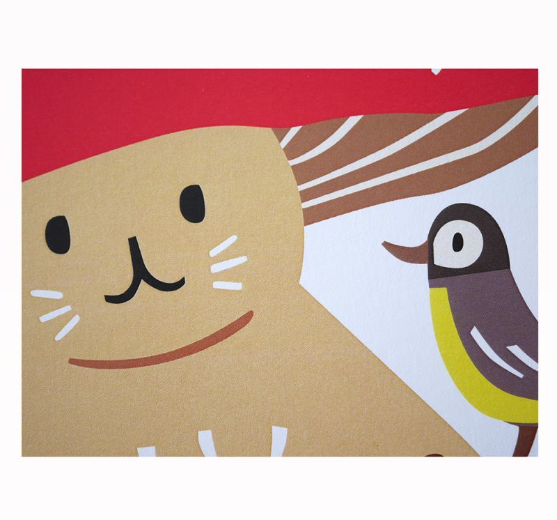 Die cutting Mushroom cat Postcard | Kinoko Neko