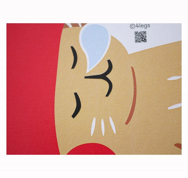 Die cutting Mushroom cat Postcard | Kinoko Neko