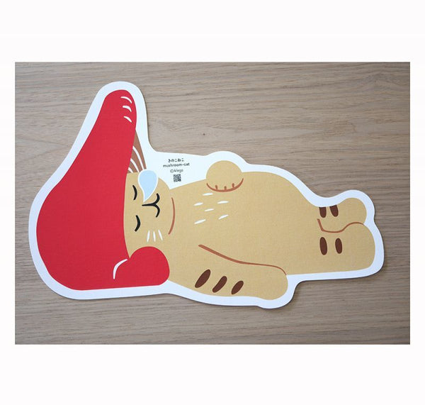 Die cutting Mushroom cat Postcard | Kinoko Neko