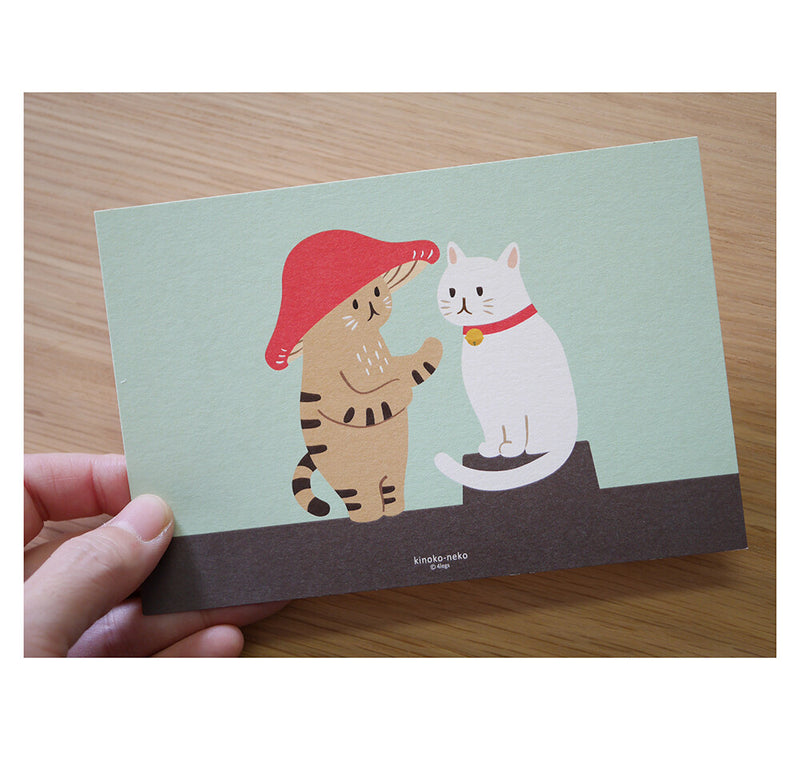 Mushroom cat Postcard | Kinoko Neko