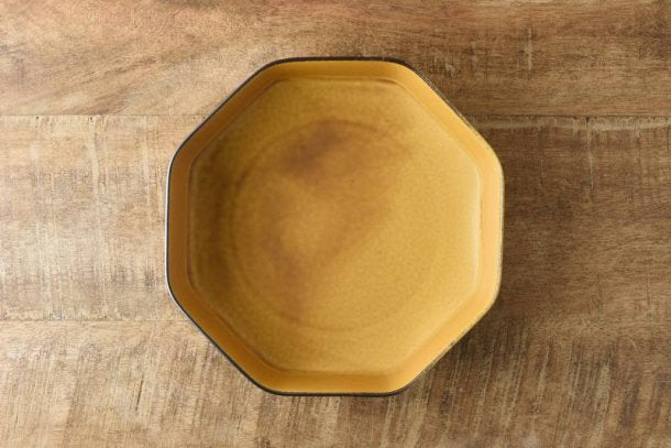 Tsudoi Octagonal Bowl with Mustard Yellow Glaze